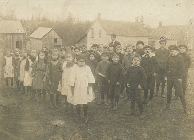 Photograph of school class at Clayton Ontario, about 1909.