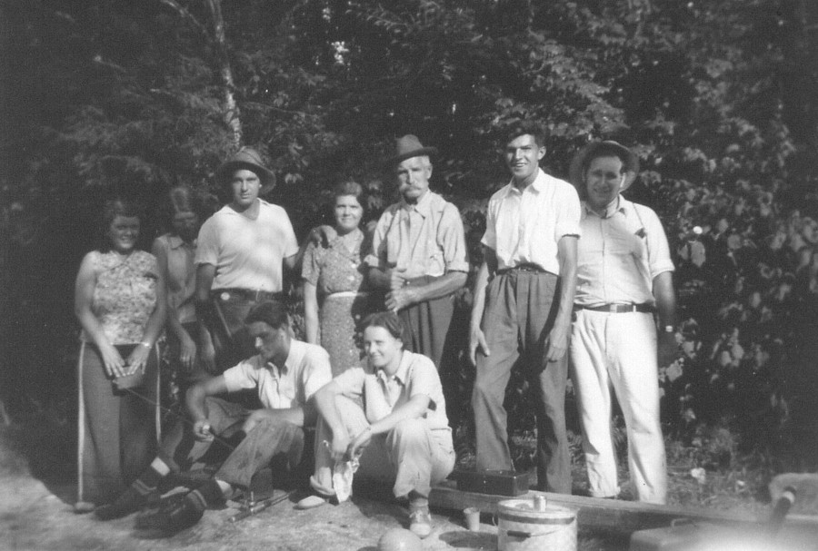 Family outing, 1939, with George W. McCoy.