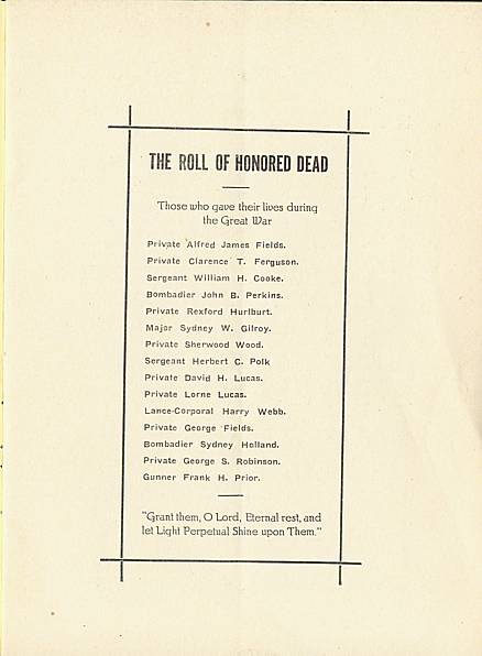 Page 1 of Saint John's Church, Smiths Falls, 1929 Annual Report.