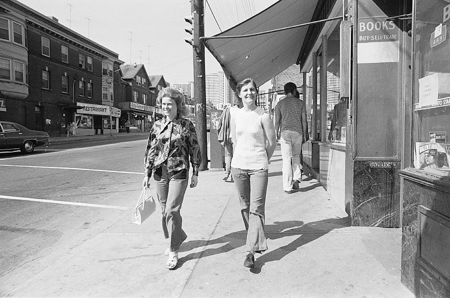 Looking north on Pariiament Street, Toronto, 1972.