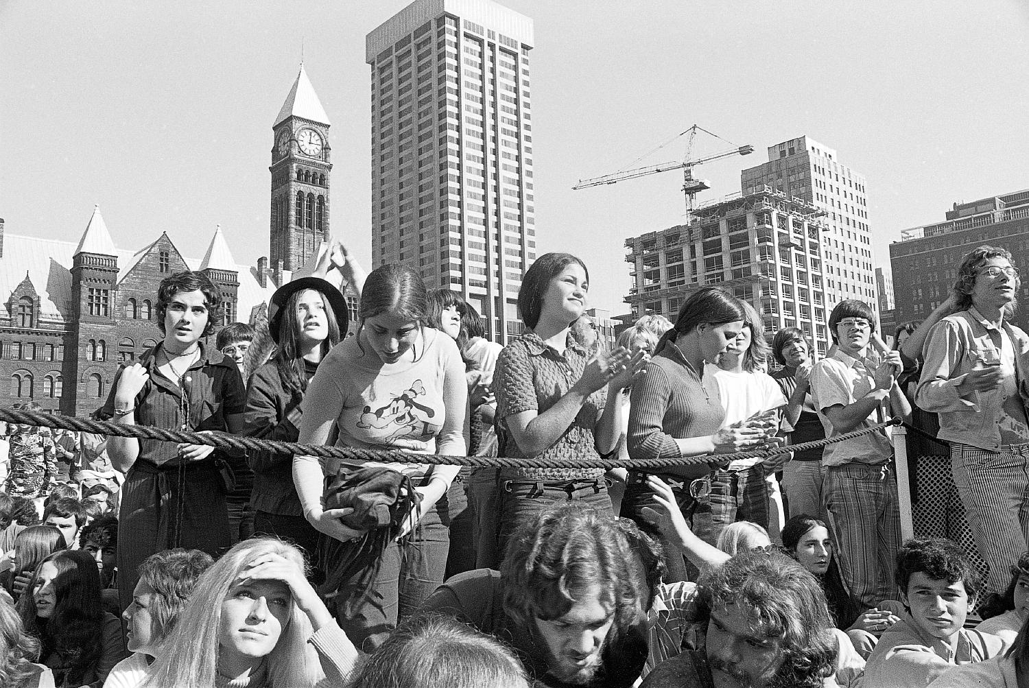 Crowd at Lighthouse Concert at City Hall, Toronto, 1970.