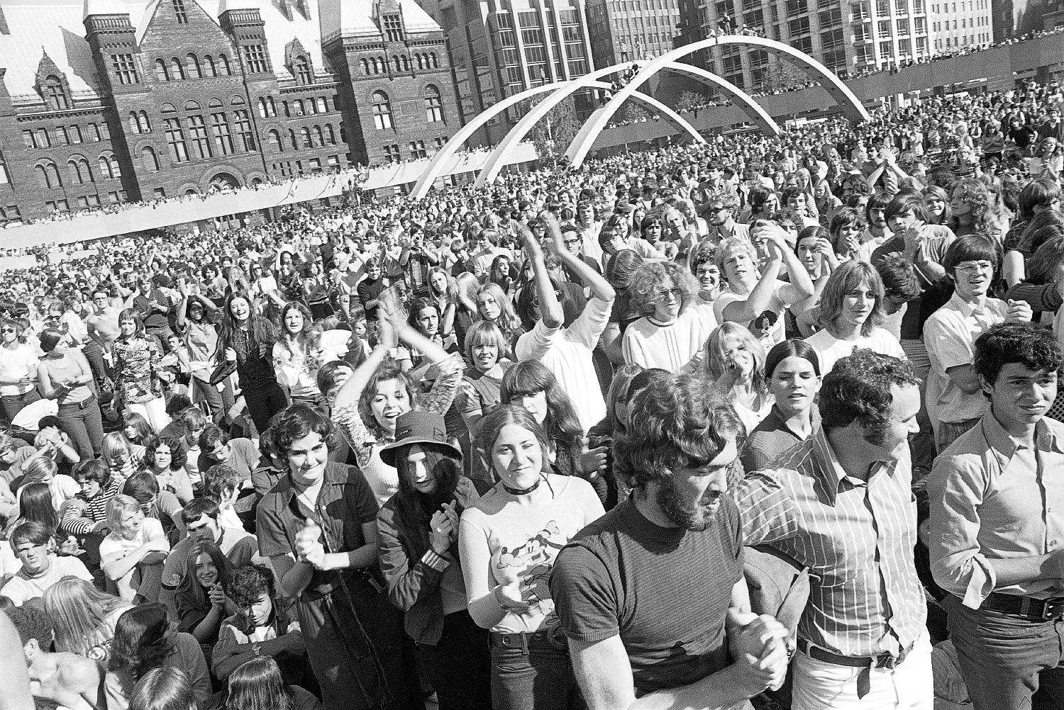 Crowd at Lighthouse Concert at City Hall, Toronto, 1970.
