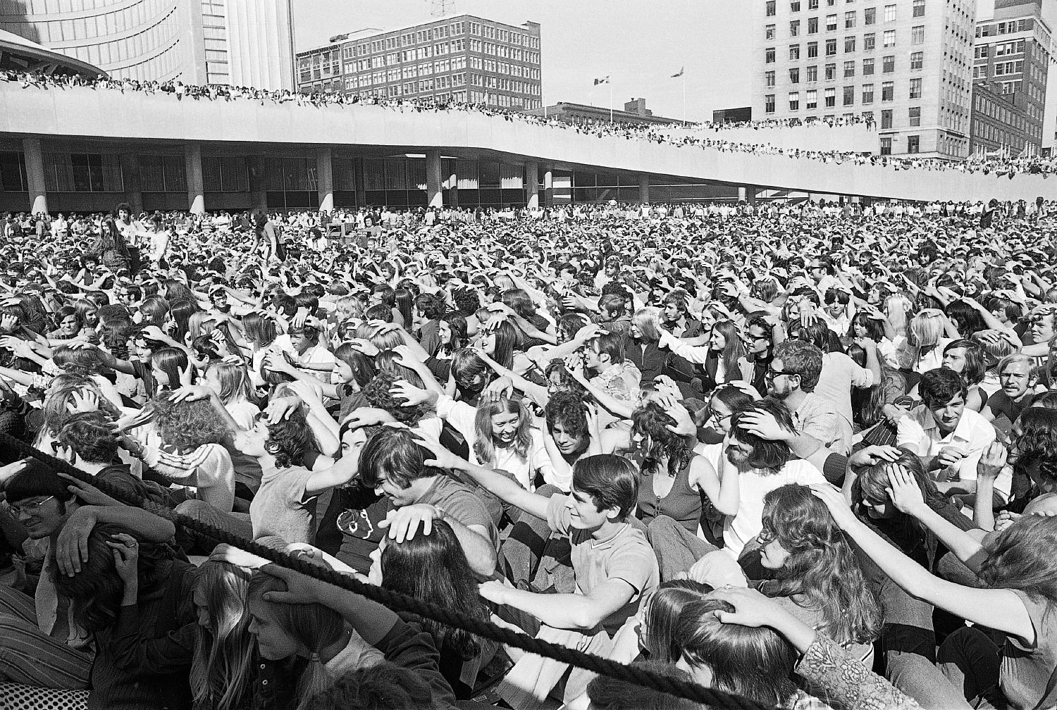 Crowd at Lighthouse Concert at City Hall, Toronto, 1970.
