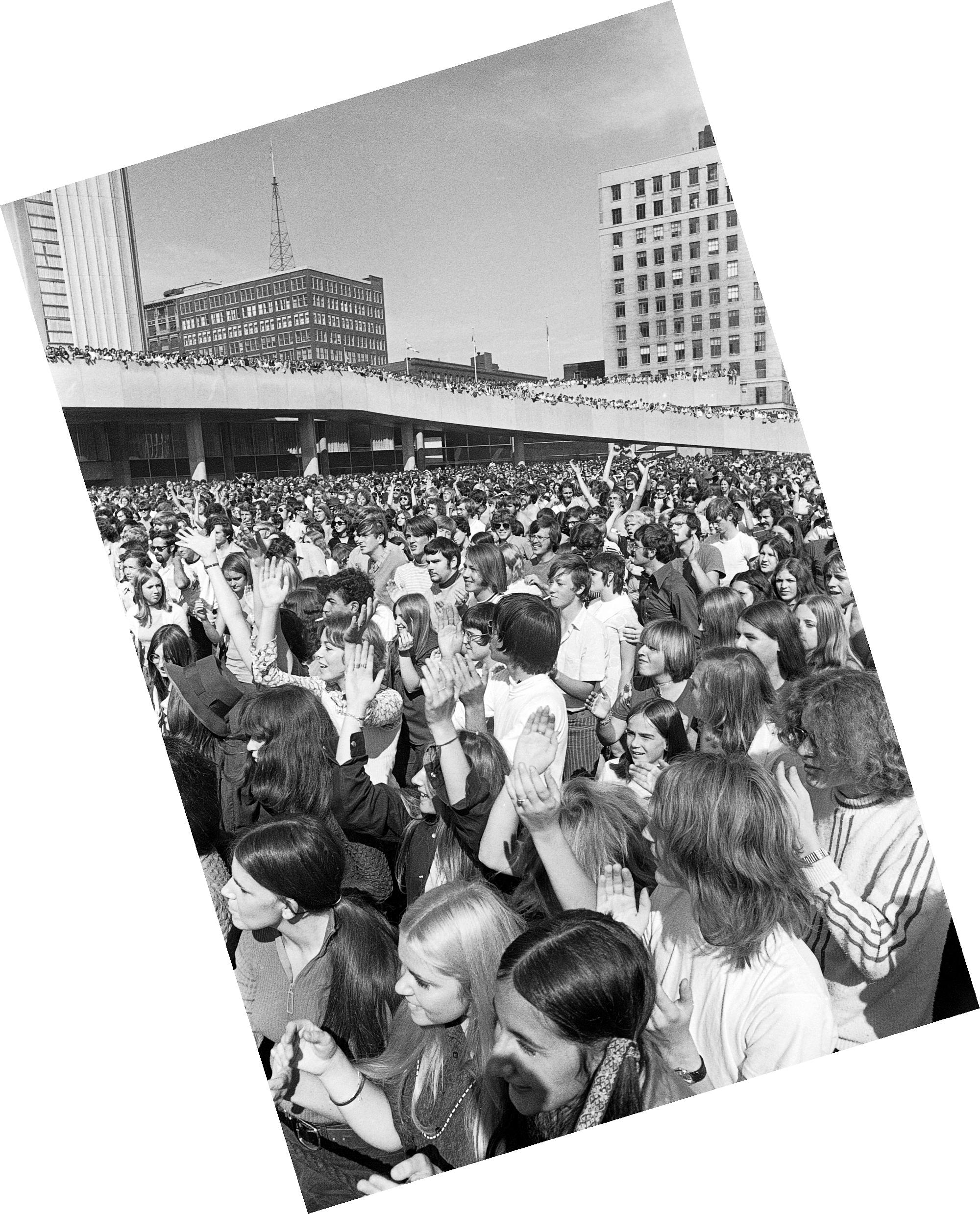 Crowd at Lighthouse Concert at City Hall, Toronto, 1970.