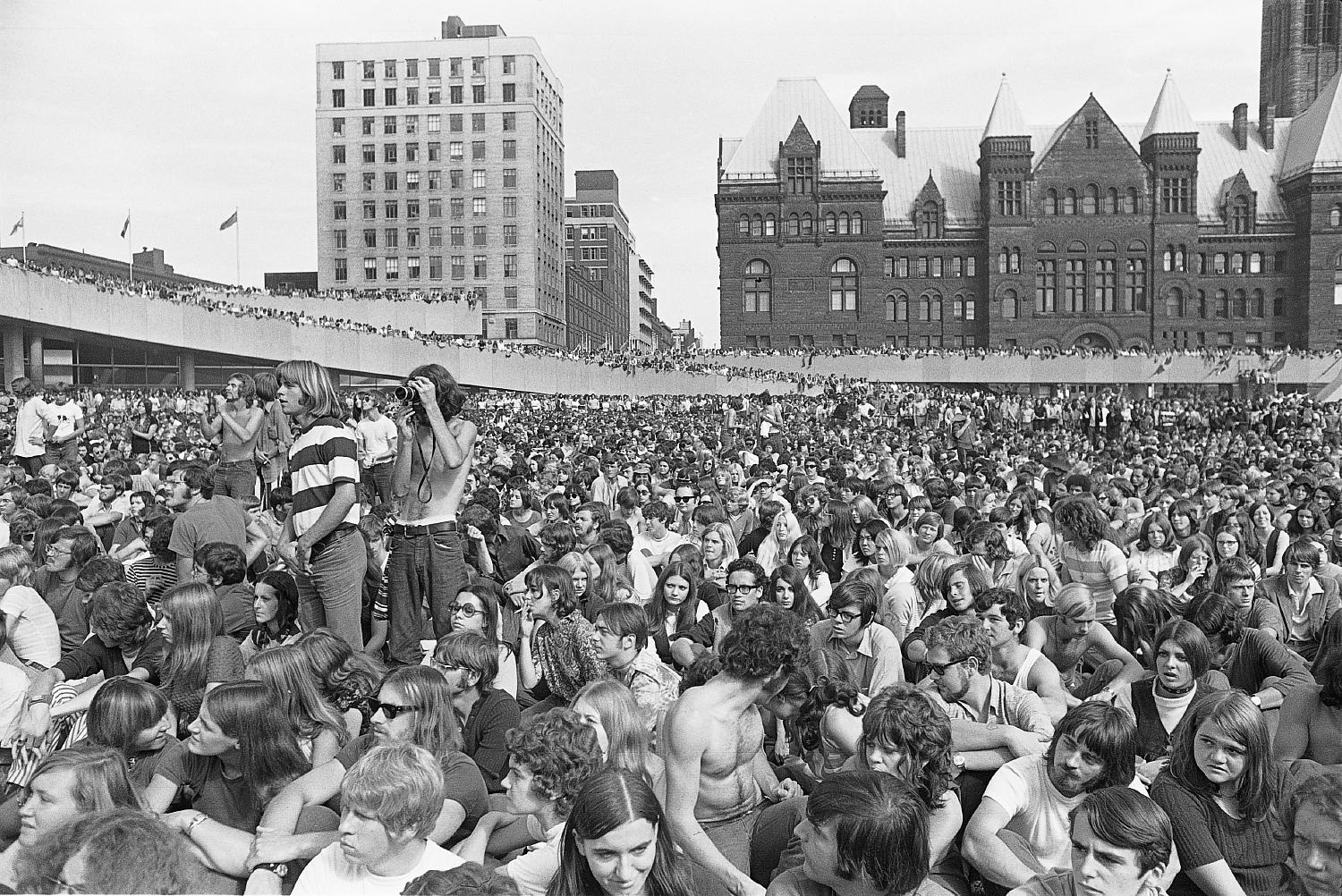 Crowd at Lighthouse Concert at City Hall, Toronto, 1970.