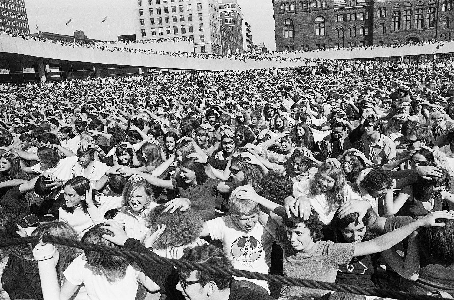 Crowd at Lighthouse Concert at City Hall, Toronto, 1970.