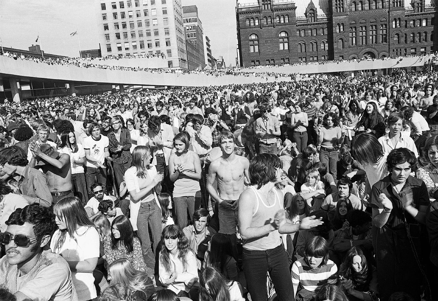 Crowd at Lighthouse Concert at City Hall, Toronto, 1970.