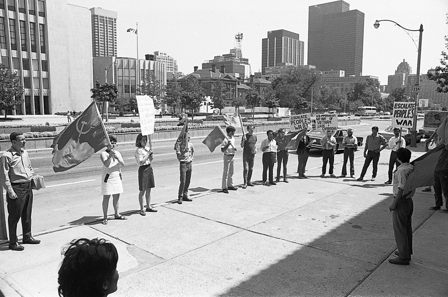 Maoist anti-Vietnam War demonstration, US Consolate, Toronto.